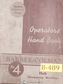 Barber Colman-Barber Colman No. 14-15, Hobbing Machine, operations Manual Year (1959)-No. 14-15-06